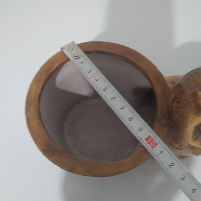 Donica, osłonka z sową ceramiczna