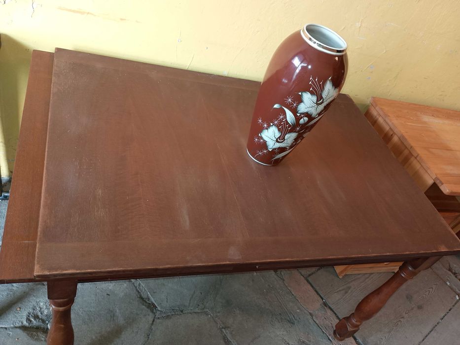 Stół prostokątny rozkładany brązowy