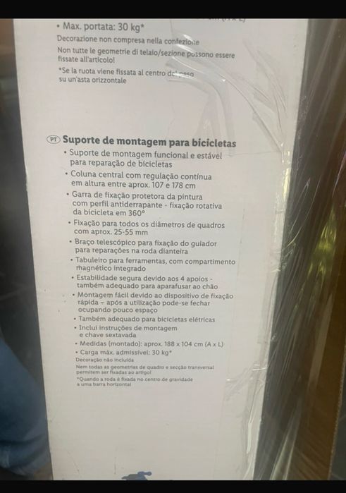 Suporte para bicicleta.