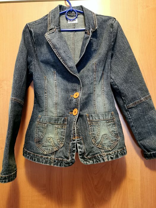 Żakiet jeansowy 38 marynarka jeans