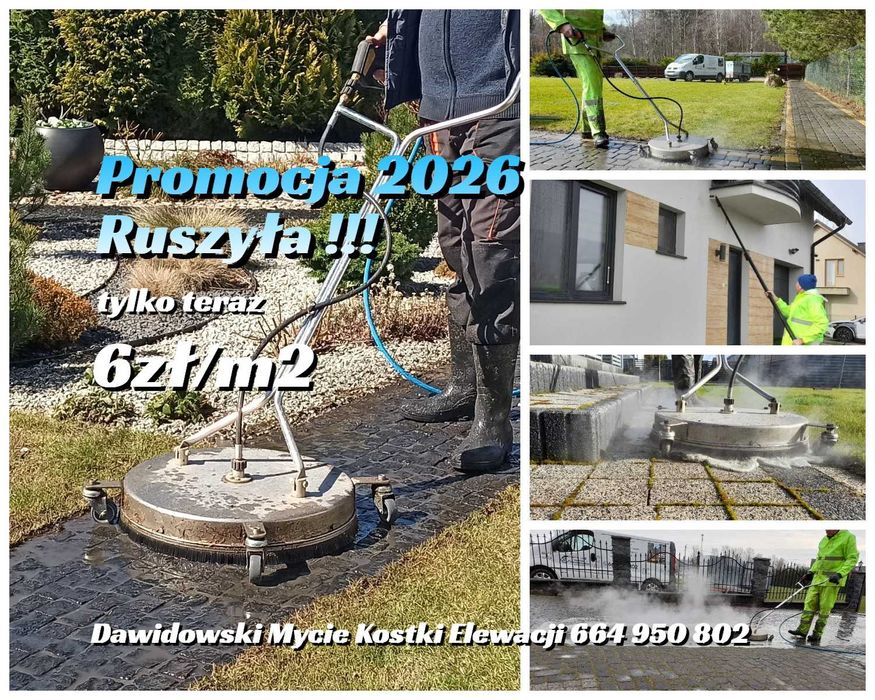 Mycie Kostki Brukowej Elewacji - Czyszczenie tarasu polbruku podjazdu