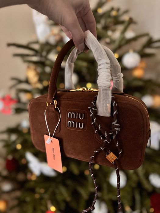 Сумка із натуральної замші Miu miu | магнітна коробка