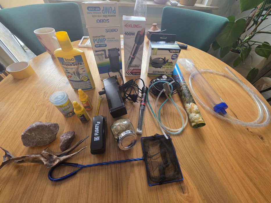 Akwarium panoramiczne z szafką 112l