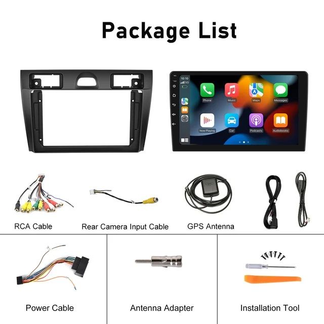 Rádio android 13 Ford FIESTA 2002-11 GPS carplay Wi-Fi 2/32gb SELADO