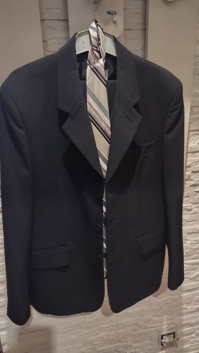 Garnitur męski w paseczek