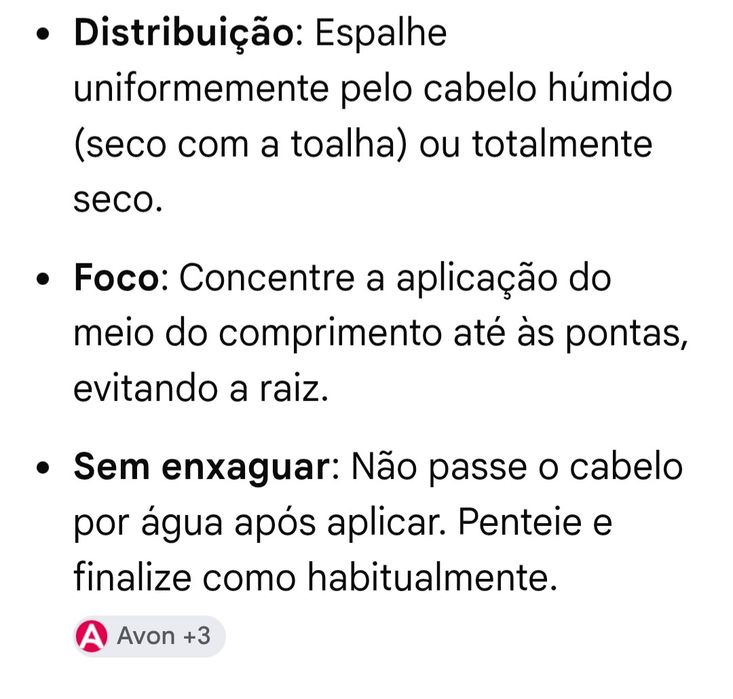 Serum para Cabelo Reconstruction 30ml AVON