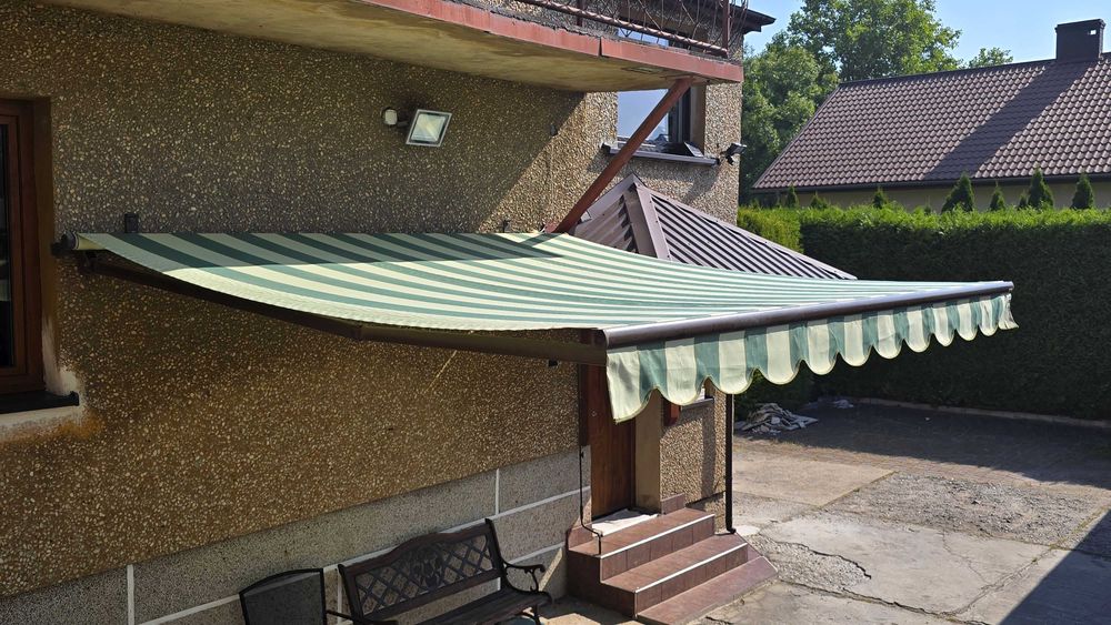 Markiza tarasowa elektryczna przyścienna balkonowa 3,3x3,2m +2 piloty