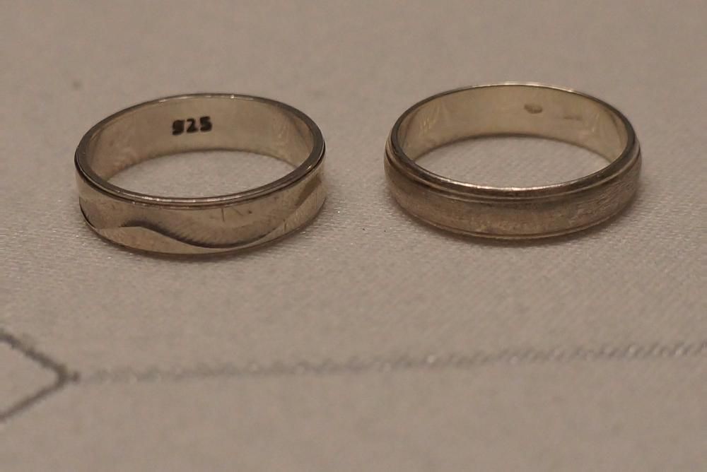 Srebrne pierścionki-obrączki
