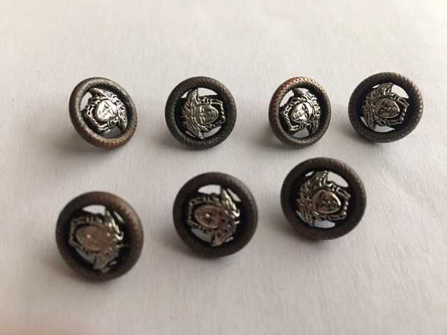 Оригинал Италия Versace Версаче метал пуговицы 7 шт. маленькие рубашка