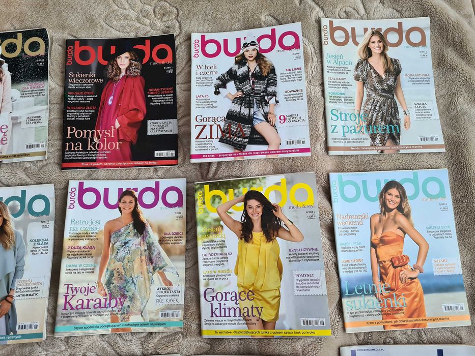 Burda rocznik 2011 kompletny wykroje misięcznik