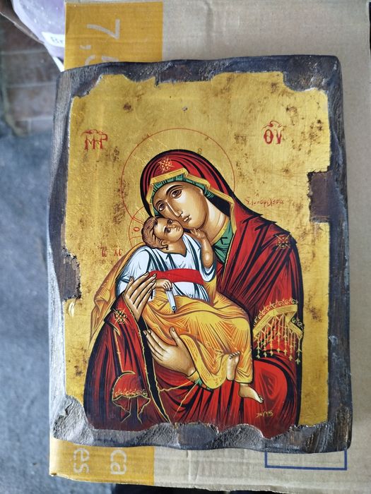 Vendo Pintura de ícone ortodoxo grego bisantino Pai Pefkis