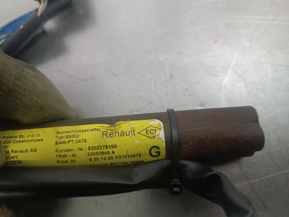 Pré-tensor Cinto Frente Esquerdo RENAULT KANGOO - 8200378159
