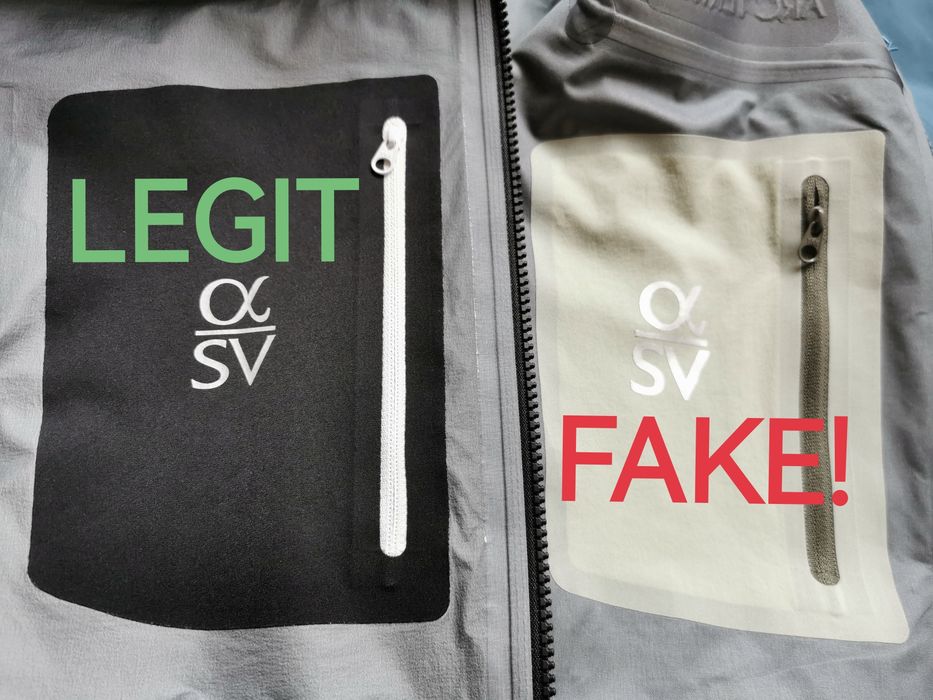 Arc'teryx Alpha SV Legit vs Fake