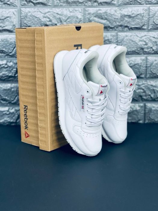 Кроссовки Reebok мужские / рибок / рибак / рибки мужские / rebok светлые кожаные кросовки / последняя пара 45 размер