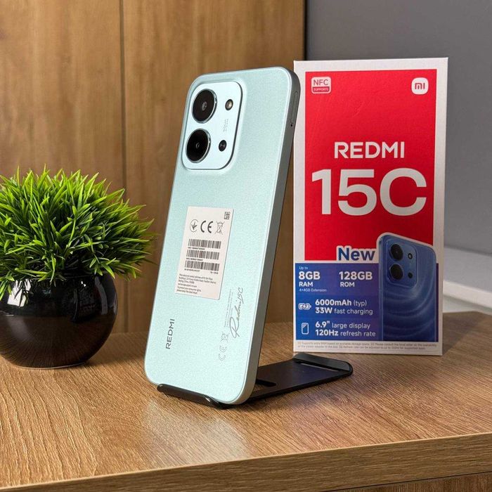 НОВИЙ Телефон Xiaomi Redmi 15C 4/128Gb NFC Green Купити Смартфон