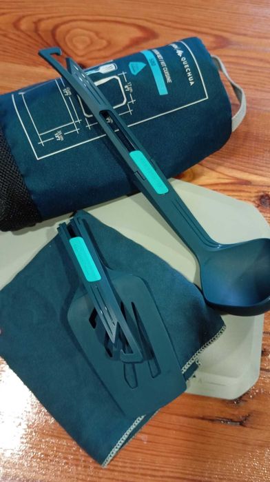 Kit Campismo Quechua 4P Arpenaz 4.2 +Cozinha +Colchão- Como Novo 1 uso