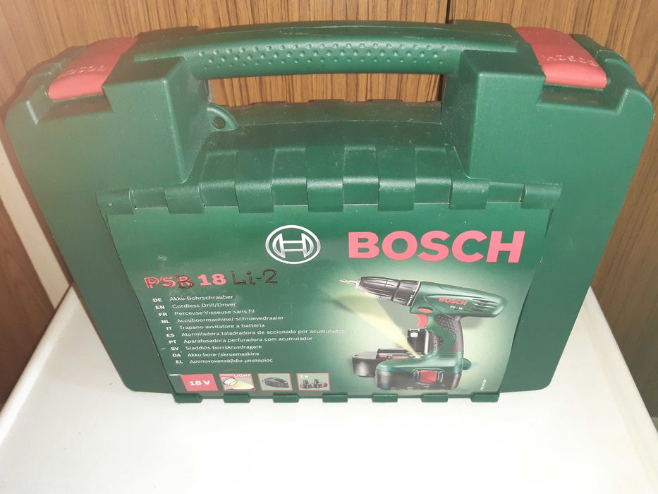 ''Bosch'' PSB18 Li-2-wiertarka na baterie w zestawie-używana/taniej