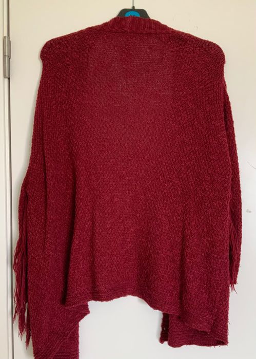 Casaco malha franjas Stradivarius (S)