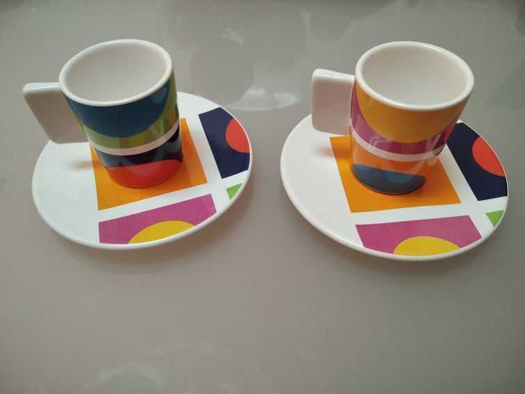 Conjunto de 2 chávenas de café, edição especial Portugal Telecom