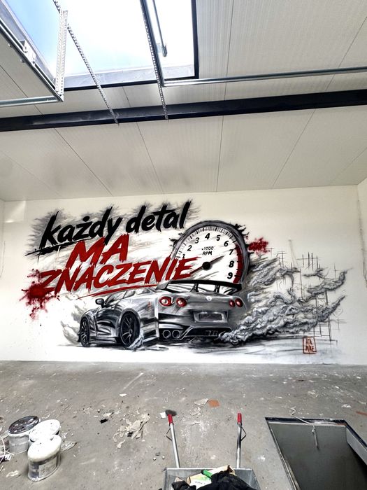 Malarstwo artystyczne mural graffiti customizacja aerograf airbrush