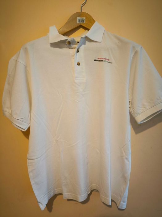 Męska koszulka polo w białym kolorze, dobry materiał