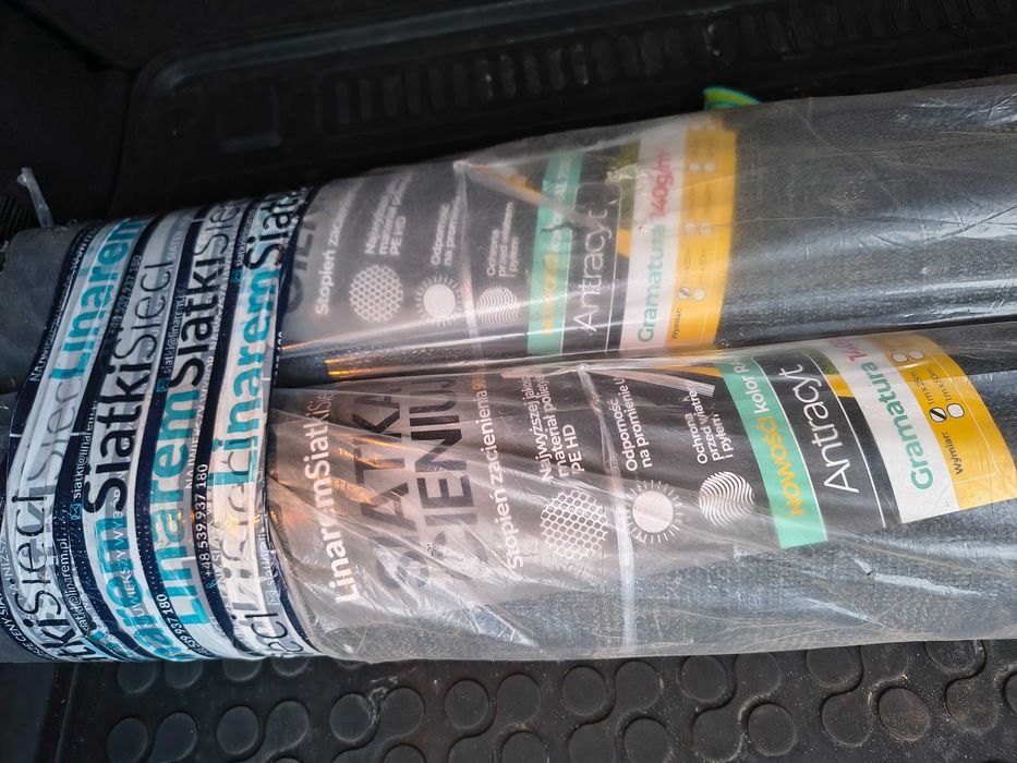 Nowe 2 siatki cieniujące 1mx25m (50m) antracyt maskująca 90% osłona na