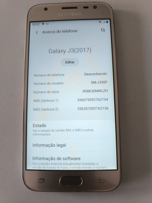 Vendo Samsung Galaxy J3  dourado