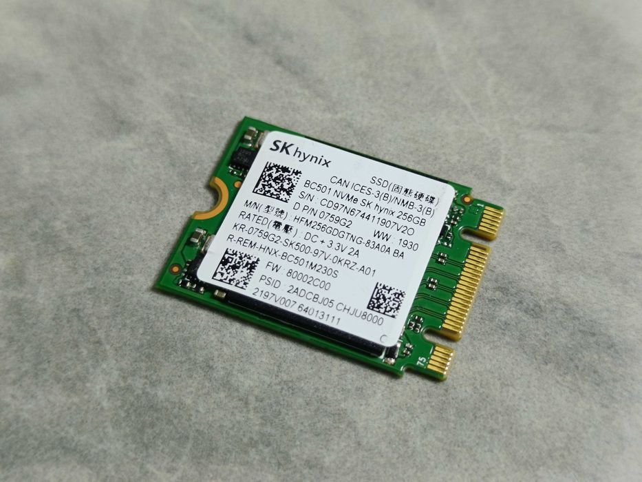 НОВИЙ! SSD диск Hynix BC501 256GB M2 NVMe 2230 PCIe 3.0 x4 100% здоровя!