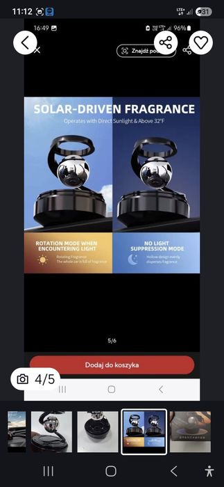 Zapach do samochodu solar