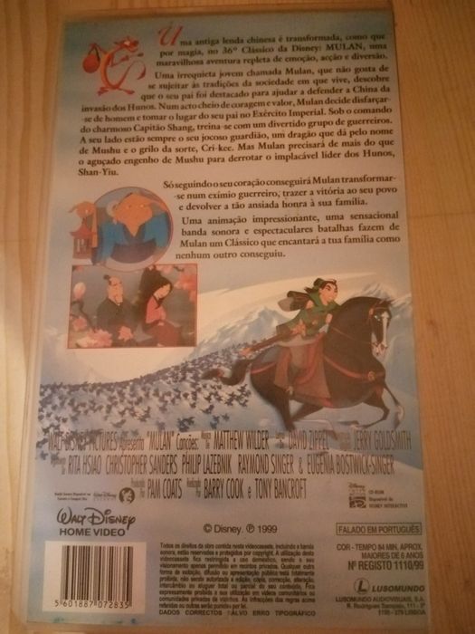 Filme VHS Mulan.