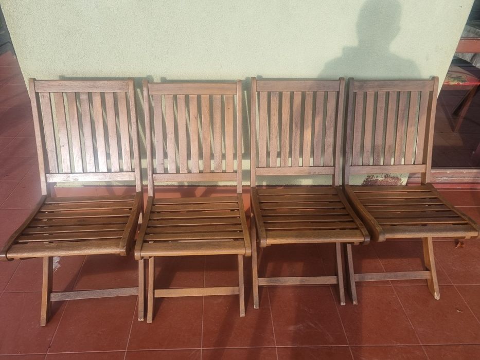 Meble ogrodowe akacjowe - IKEA stół + 6 krzeseł