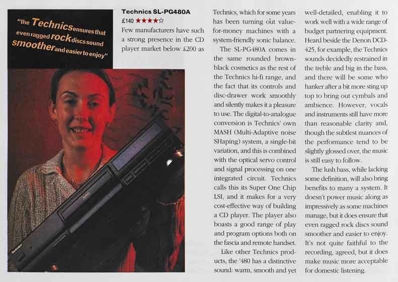 Odtwarzacz CD Technics Sl-PG 480A