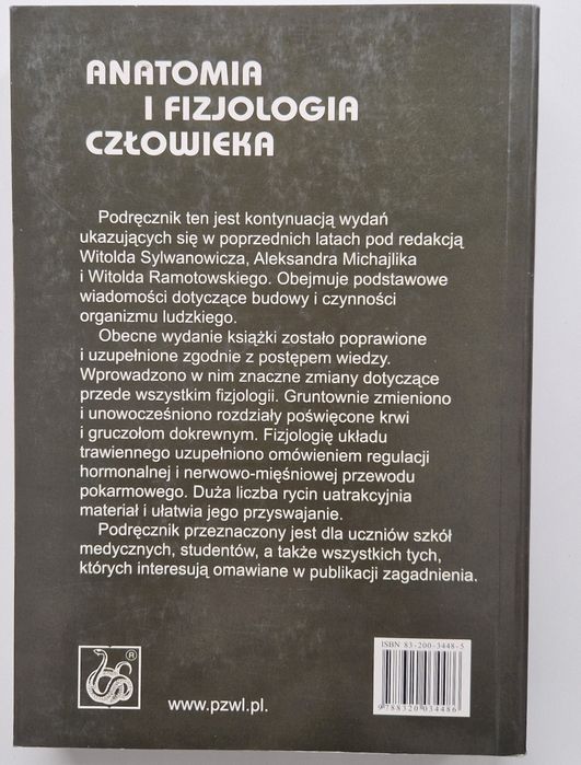 Anatomia i fizjologia człowieka PZWL Michajlik  Ramotowski