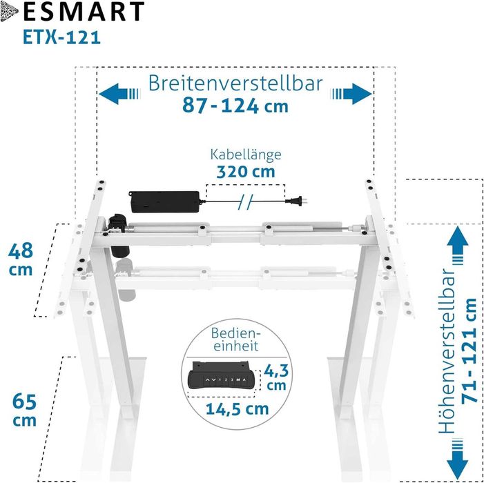 secretária em pé (ajustável eletricamente)