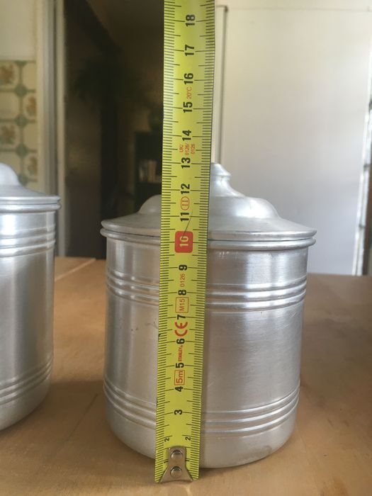 Pote de aluminio, conjunto de 2