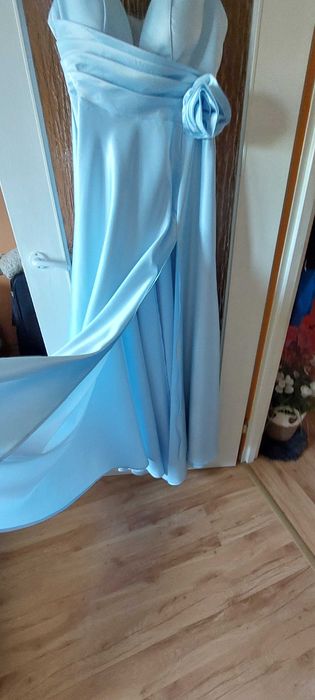 Suknia maxi satyna  sznurowana
