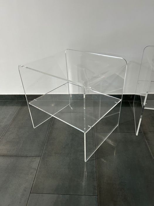 Stolik szafka 1 szt plexi akrylowy lata 80 90 vintage