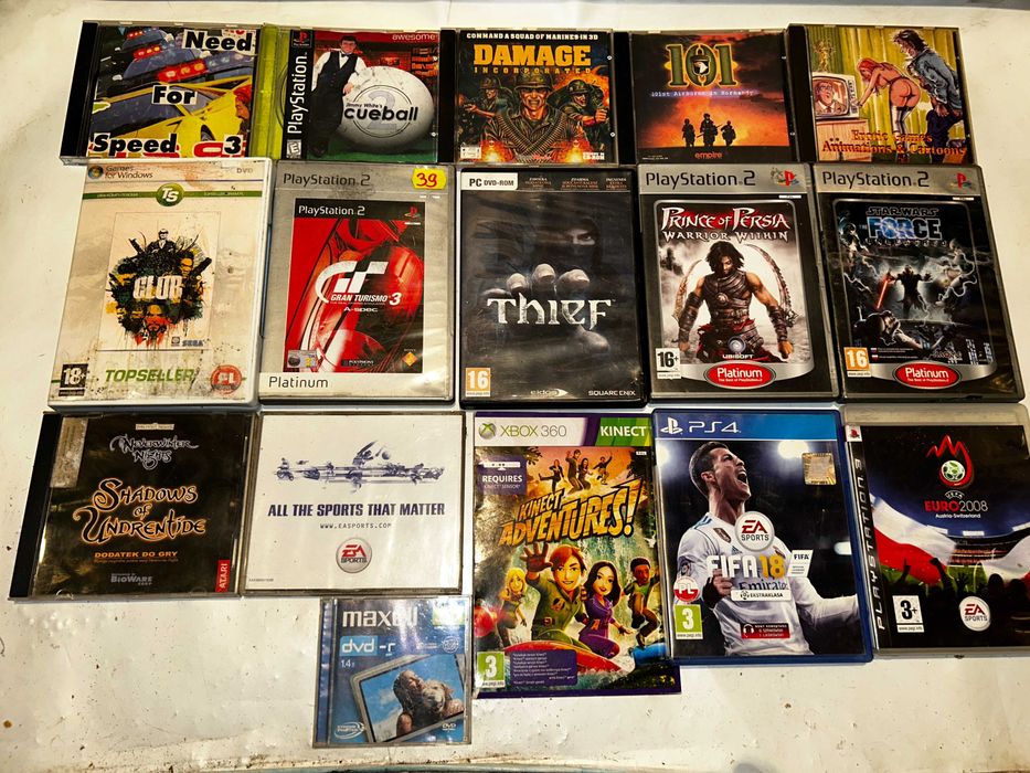 Zestaw GIER na PC,PlayStation 2,PS4  - 16 sztuk