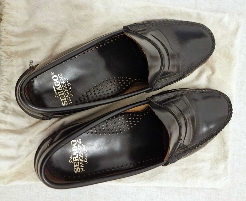 sapatos Sebago clássico, pretos n° 43 (8 1/2 uk)
