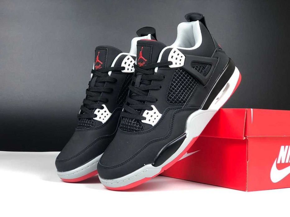 !SALE! Nike Air Jordan Retro 4 Black/Red 40 41 42 43 44 45 46 найк