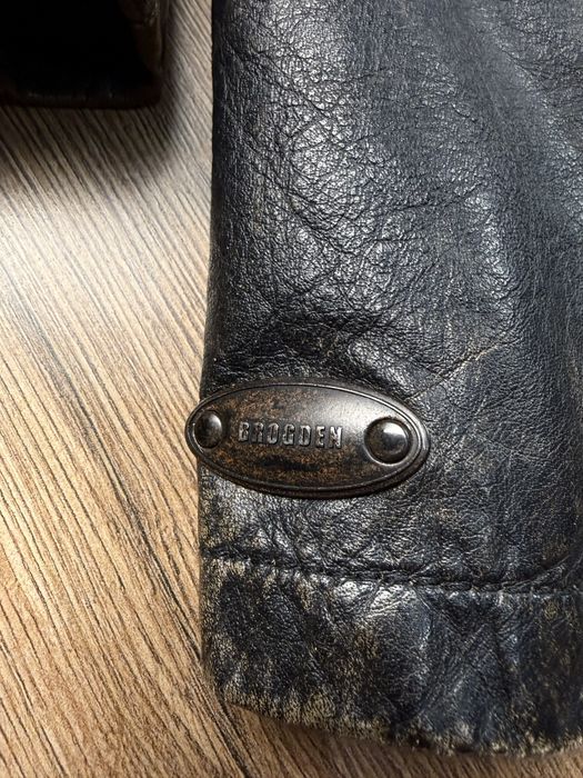 Шкіряна куртка Brogden Vintage Leather Jacket Овчина Гіпі XL