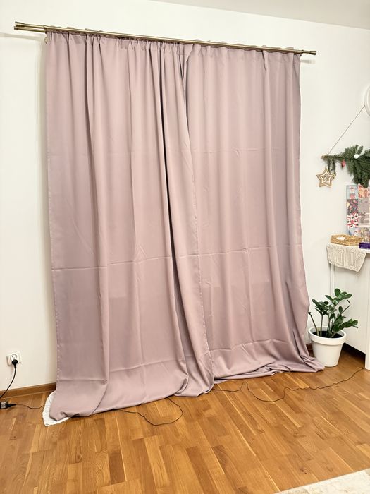 zasłony blackout Ikea Majgull – pudrowy róż