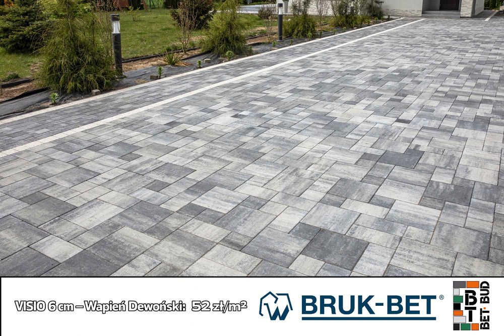 Kostka brukowa VISIO 6 cm Wapień Dewoński na podjazd taras dowóz