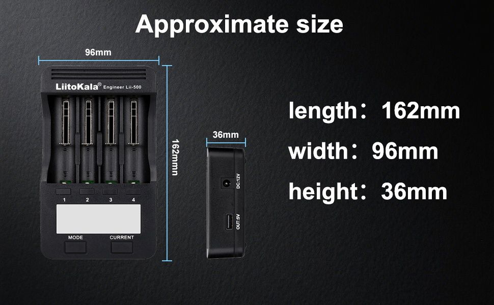 LiitoKala Lii-500 Зарядний пристрій АА ААА 18650 Li-ion Ni-MH/Ni-Cd