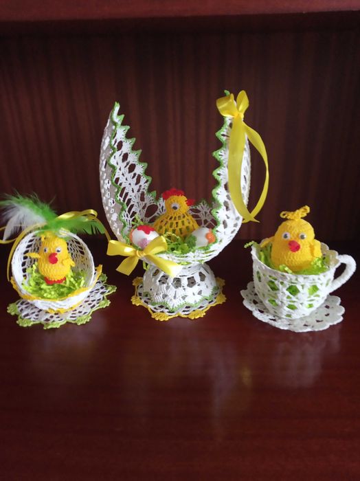 Kurczak w jajku szydełkowy ręcznie robiony