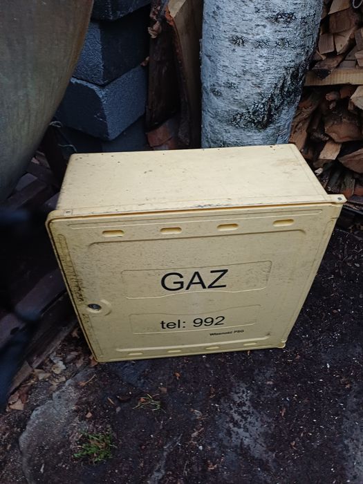 Szafka gazowa szafka na gaz skrzynka żółta na gaz