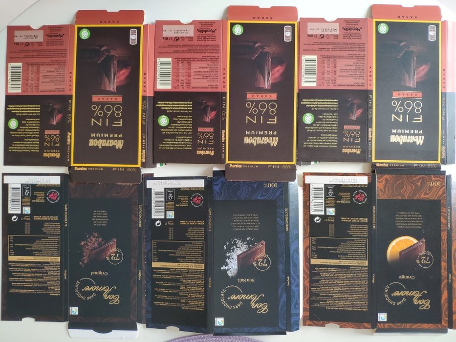 Обгортки від шоколаду (колекційні, Швеція, Данія, Бельгія, Німеччина)