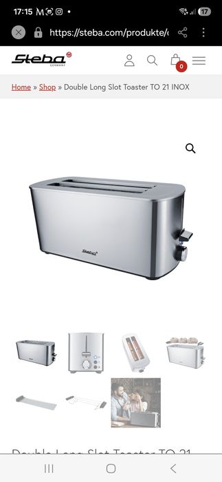 Toster z długimi szczelinami