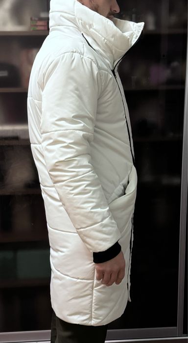 Пуховик з високим коміром РН-04, Білий (MFS to re)