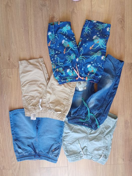 Zestaw 5 sztuk spodenek 116, H&M, 5.10.15, Pull on